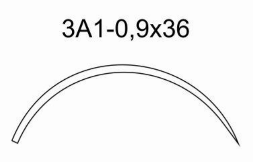 Игла хирургическая 3А1-0,9*36
