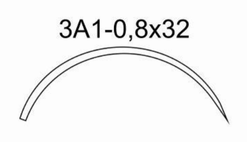 Игла хирургическая 3А1-0,8*32
